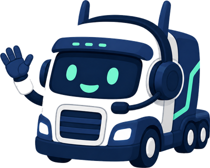 Trucky the mascot waving hello
